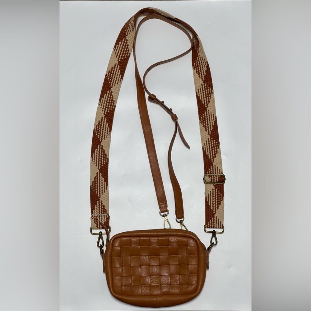 The Transport Camera Bag: Woven Edition in Desert Camel with 2 Straps